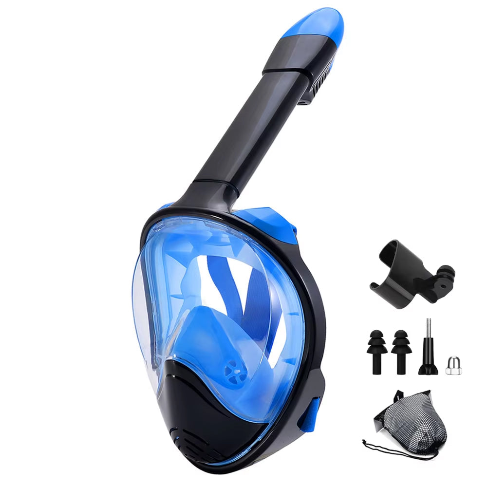 Divymask Anti-Fog Full Face Snorkel Mask with Camera Mount