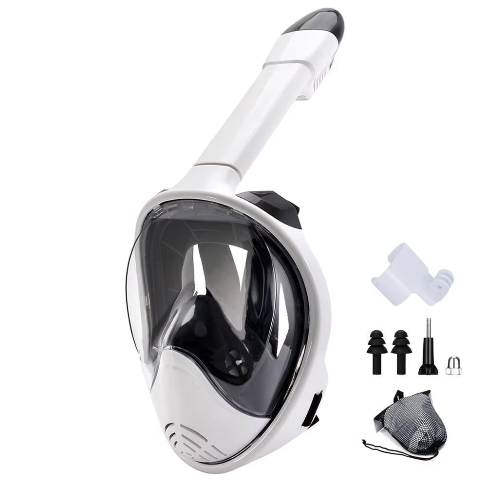 Divymask Anti-Fog Full Face Snorkel Mask with Camera Mount