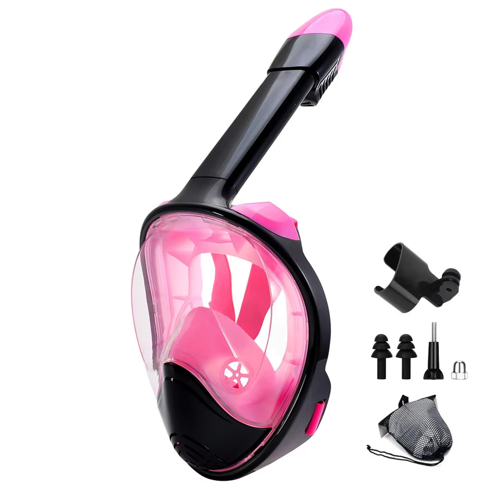 Divymask Anti-Fog Full Face Snorkel Mask with Camera Mount