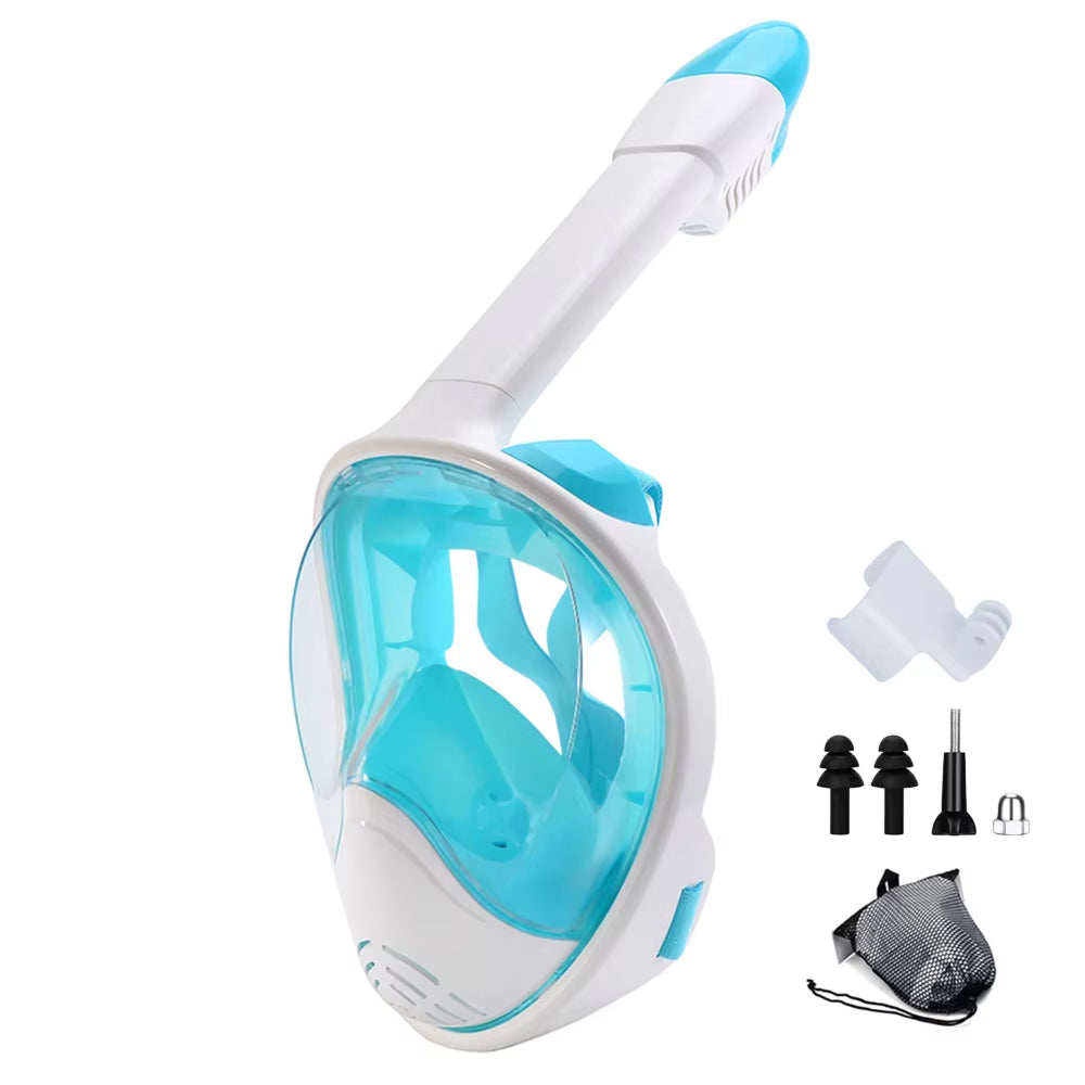 Divymask Anti-Fog Full Face Snorkel Mask with Camera Mount