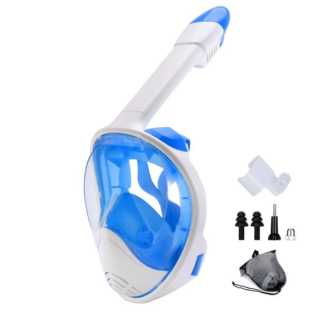 Divymask Anti-Fog Full Face Snorkel Mask with Camera Mount