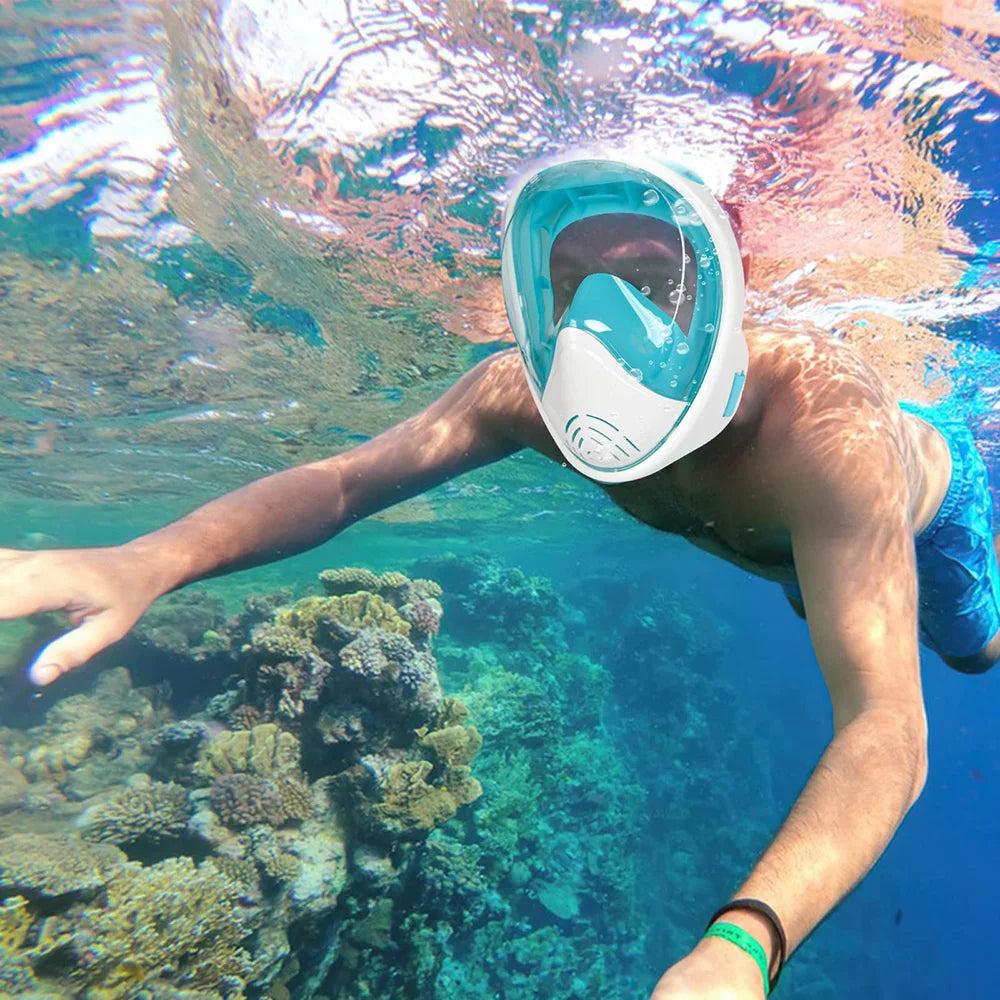 Divymask Anti-Fog Full Face Snorkel Mask with Camera Mount