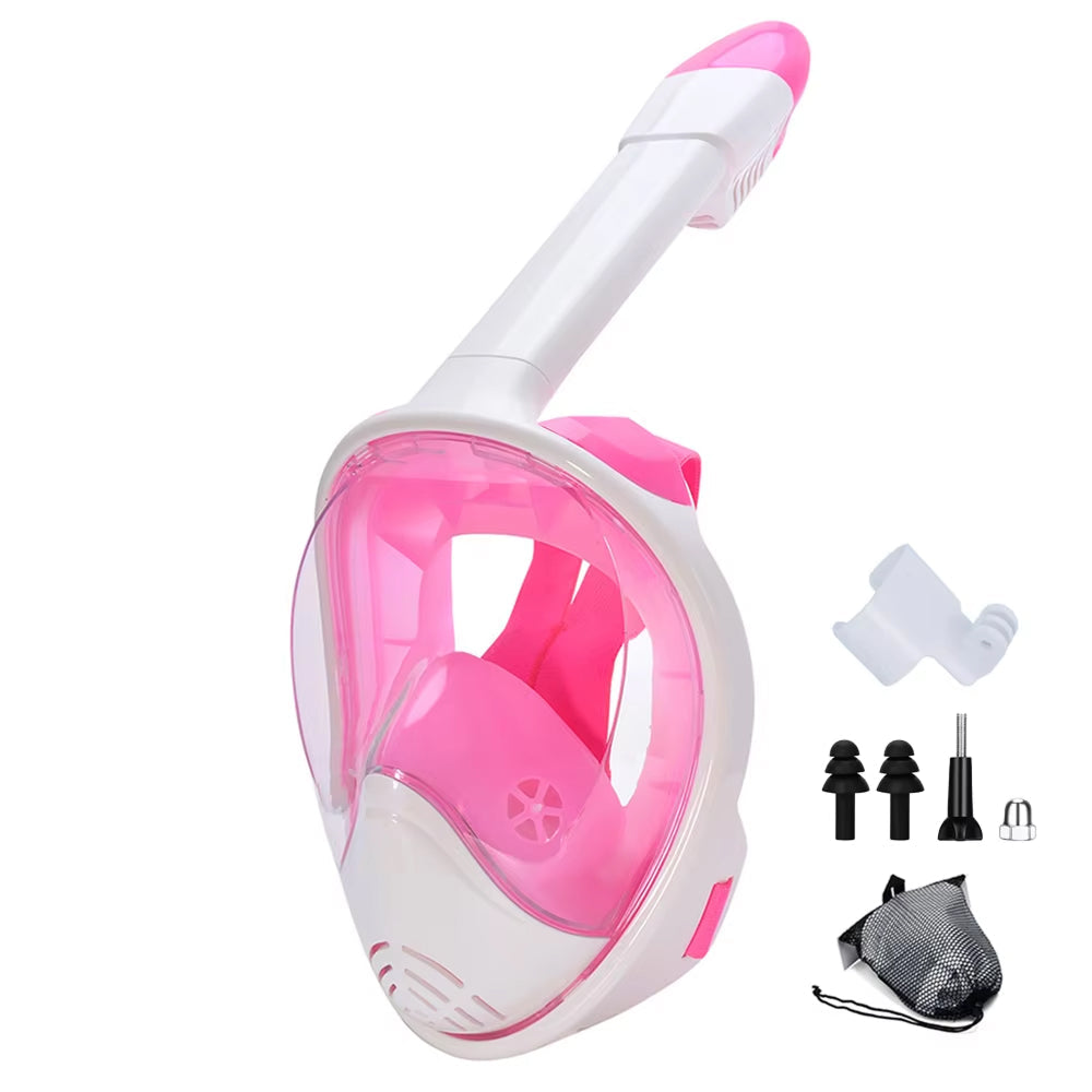 Divymask Anti-Fog Full Face Snorkel Mask with Camera Mount