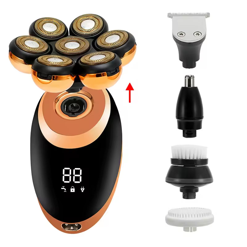 DomeeGlix 7D Bald Head Shaver & 5-in-1 Grooming Kit UK