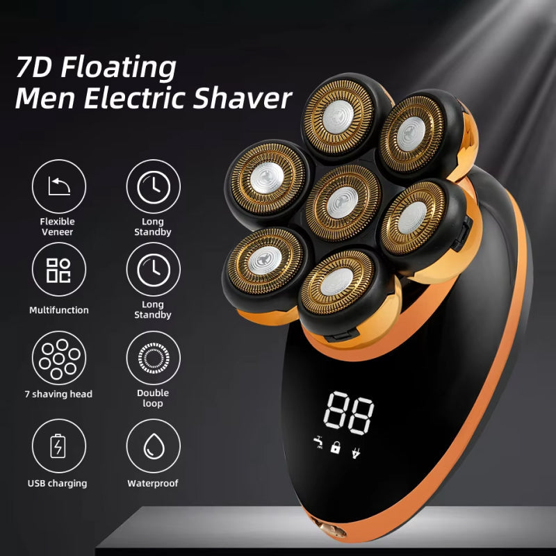 DomeeGlix 7D Bald Head Shaver & 5-in-1 Grooming Kit UK