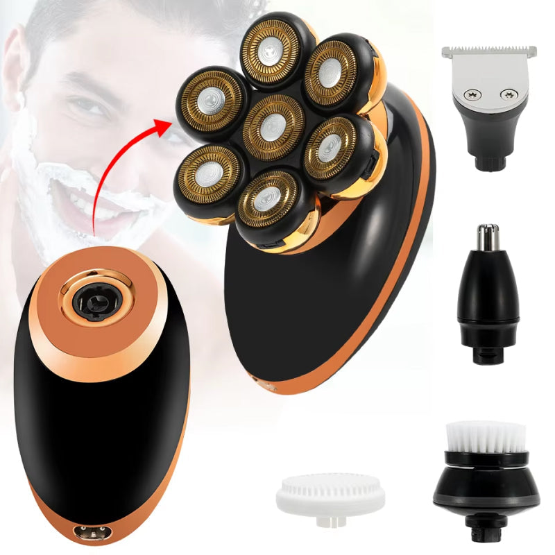 DomeeGlix 7D Bald Head Shaver & 5-in-1 Grooming Kit UK