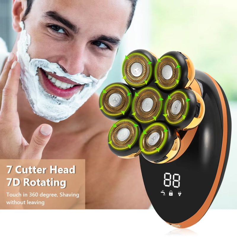 DomeeGlix 7D Bald Head Shaver & 5-in-1 Grooming Kit UK