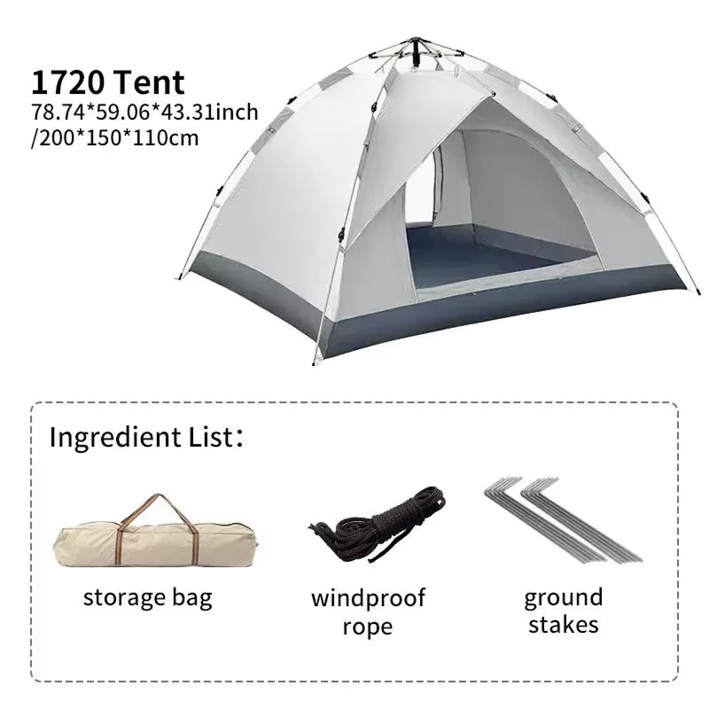 DozCamp Automatic Pop-up Camping Tent UK