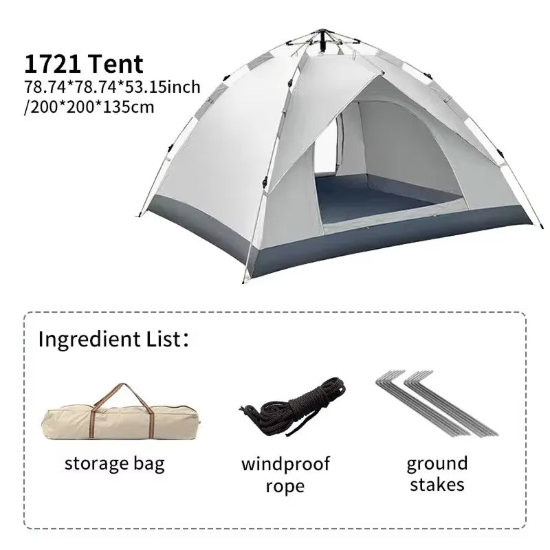 DozCamp Automatic Pop-up Camping Tent UK