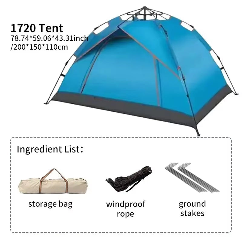 DozCamp Automatic Pop-up Camping Tent UK