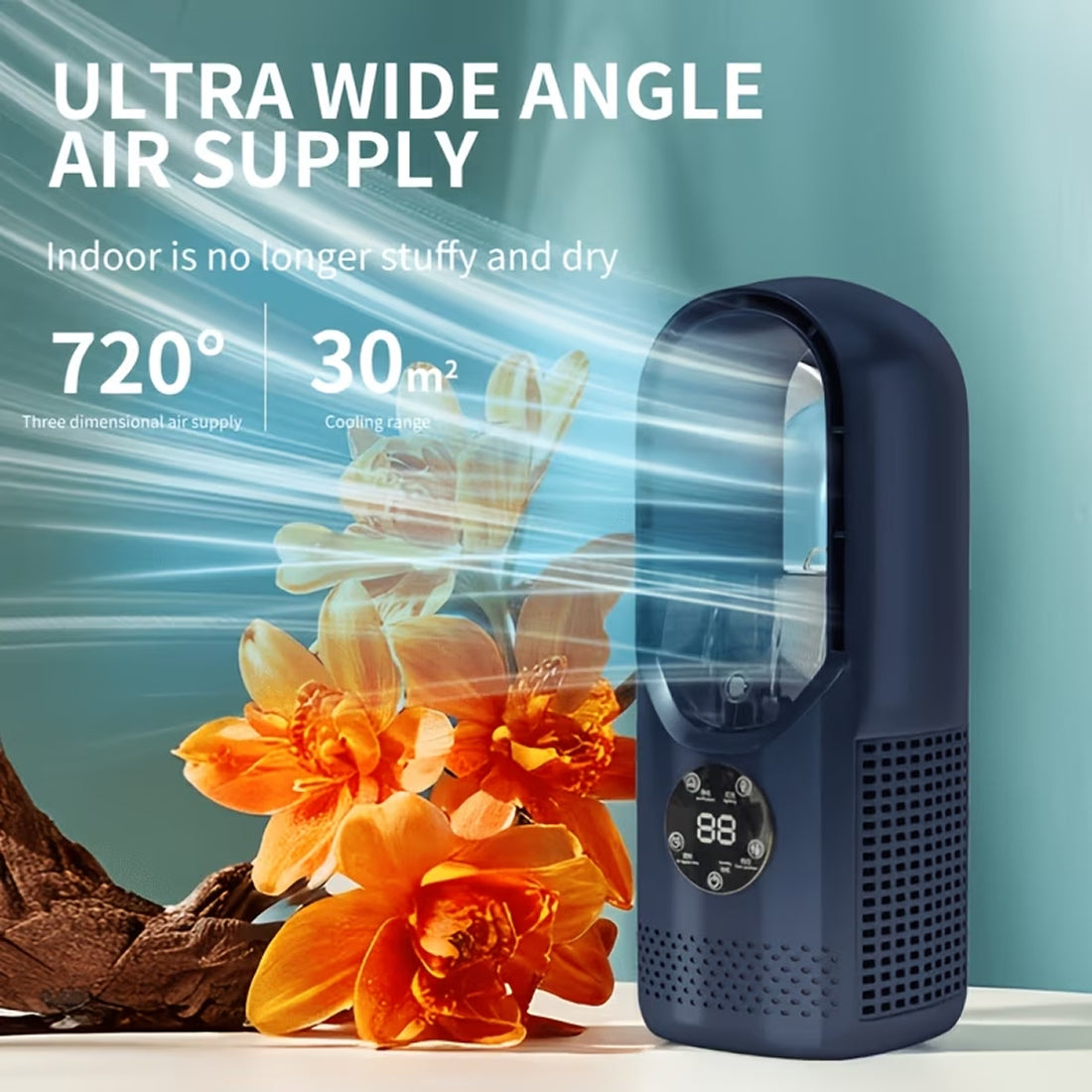 AiryKull Portable Air Cooler 720° Bladeless Fan UK