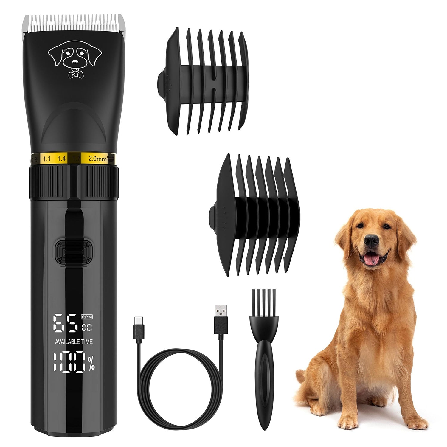Eanmoda v2 Quiet Cordless Dog Clippers for Home Grooming