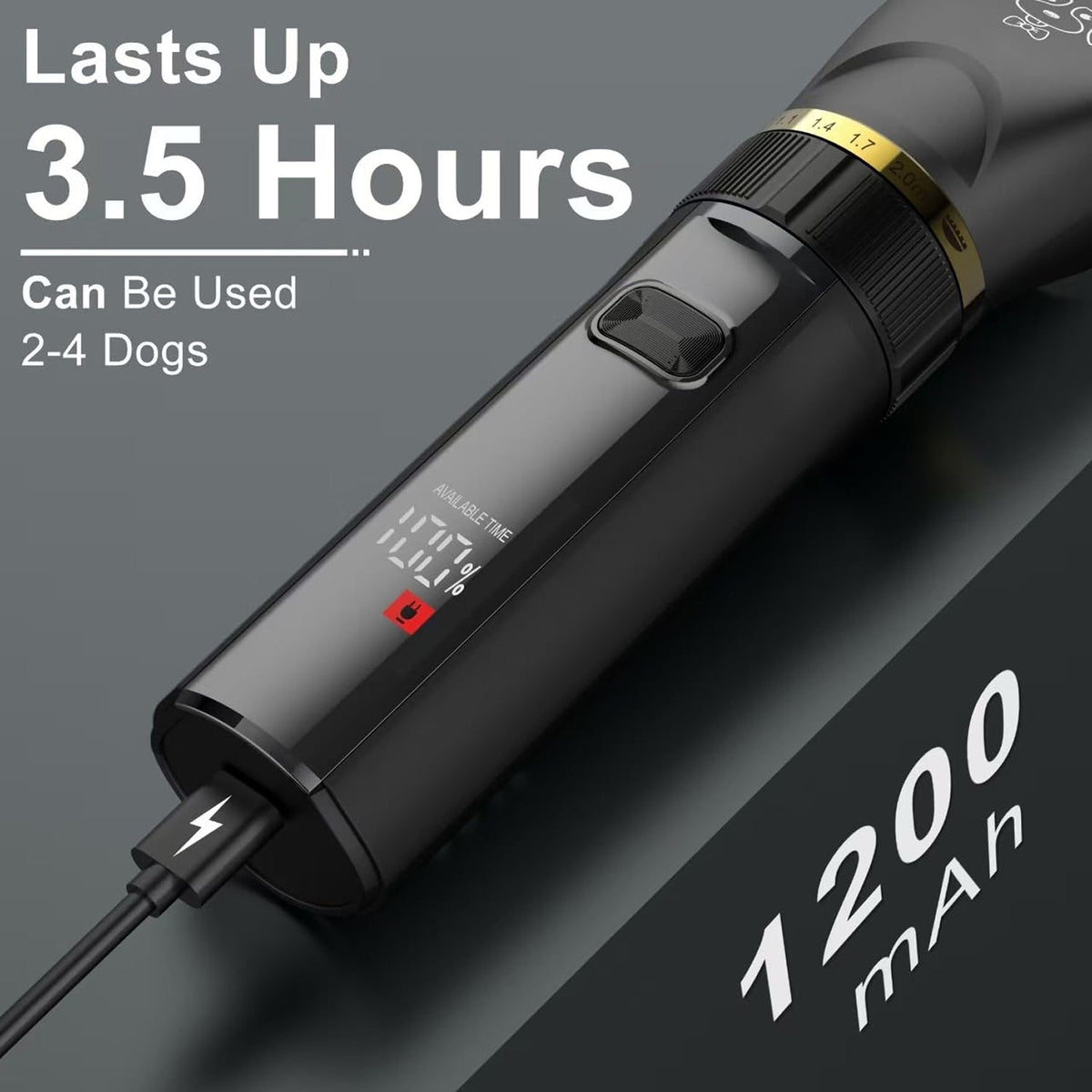 Eanmoda v2 Quiet Cordless Dog Clippers for Home Grooming