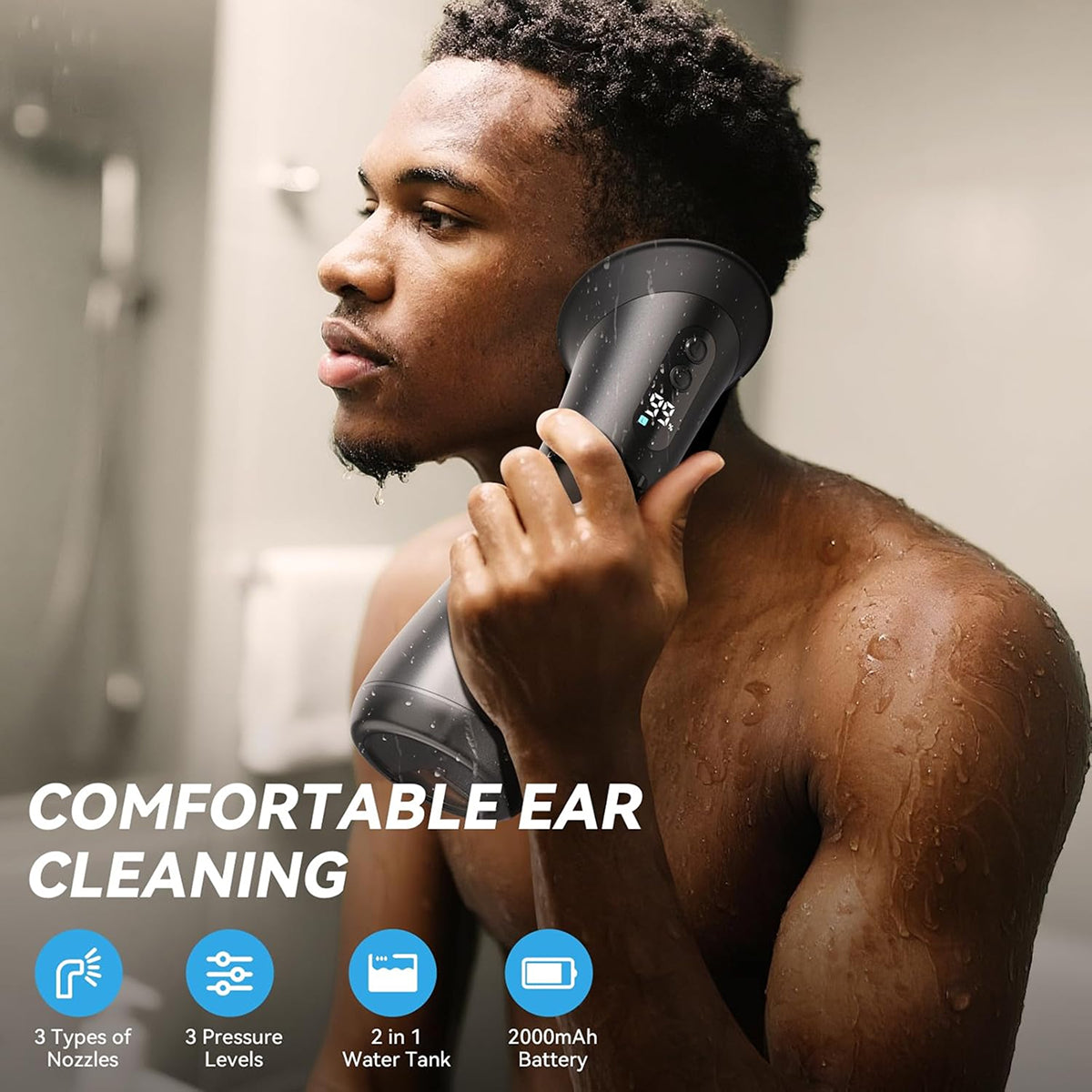 EariCarex Electric Ear Cleaner with Dual-Tank Irrigation System