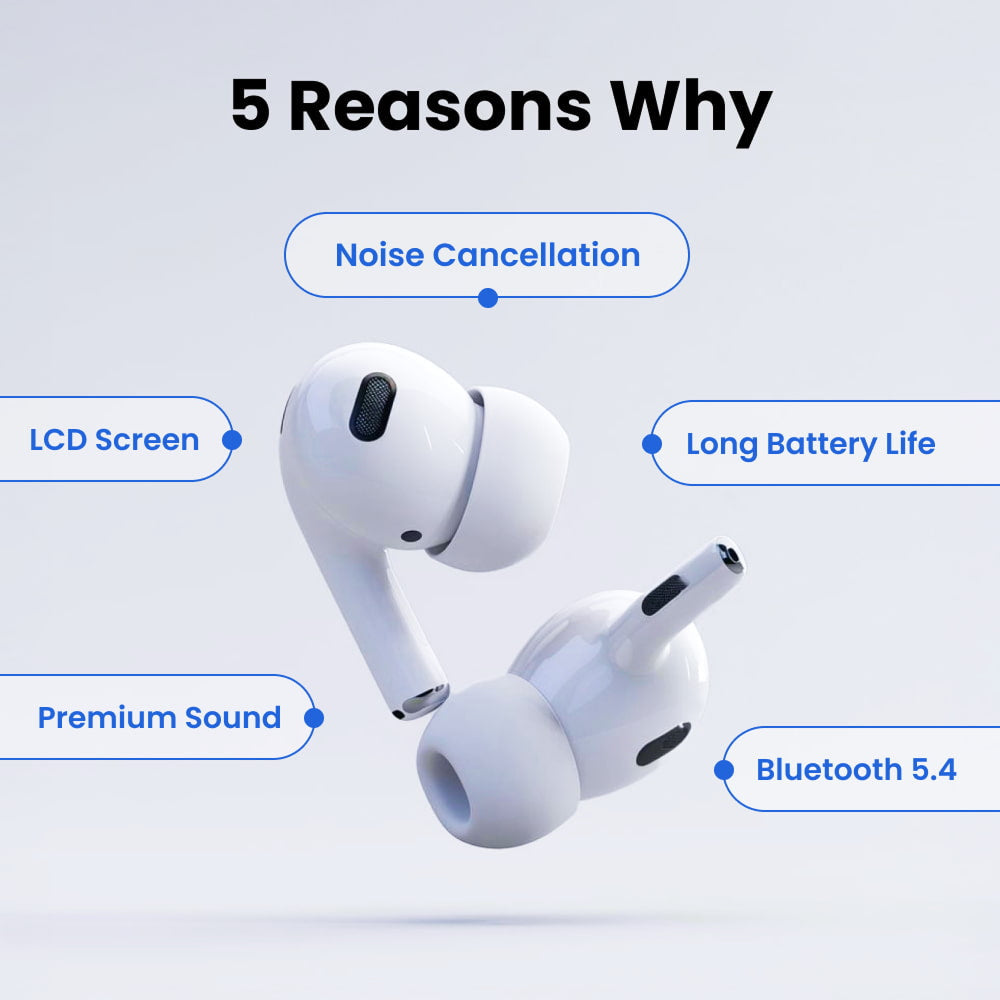 EchoJibud Wireless Earbuds with ANC and 48-Hour Battery