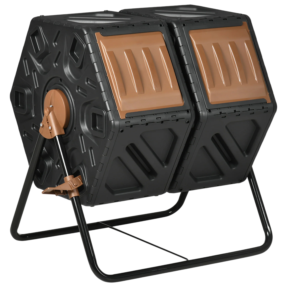 EcoCopox 130L Dual Chamber Garden Compost Tumbler UK