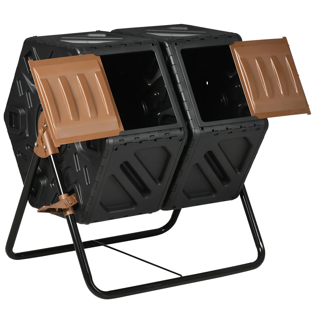 EcoCopox 130L Dual Chamber Garden Compost Tumbler UK
