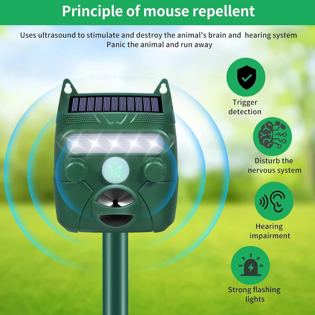 FendGady Ultrasonic Deer & Pest Repeller