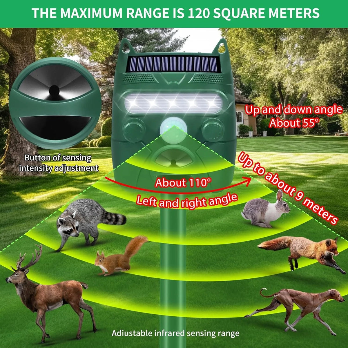 FendGady Ultrasonic Deer & Pest Repeller