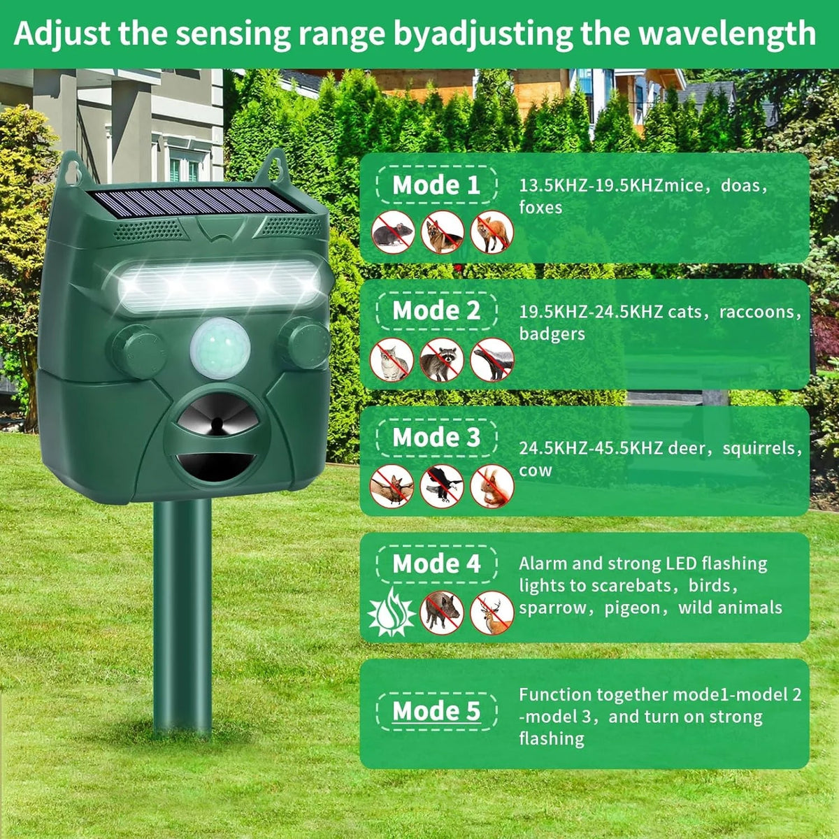 FendGady Ultrasonic Deer & Pest Repeller