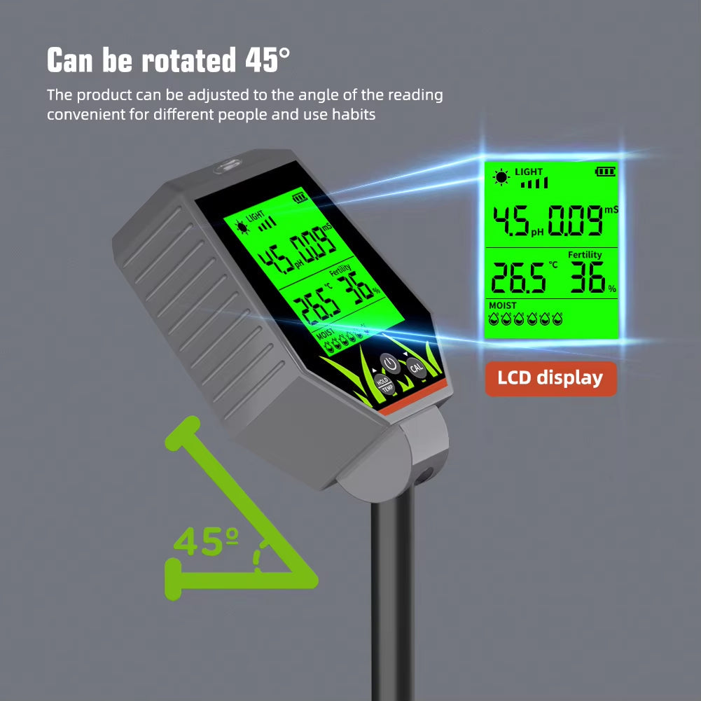 EdakaLif 6-in-1 Digital Soil Moisture Meter for Indoor Plants