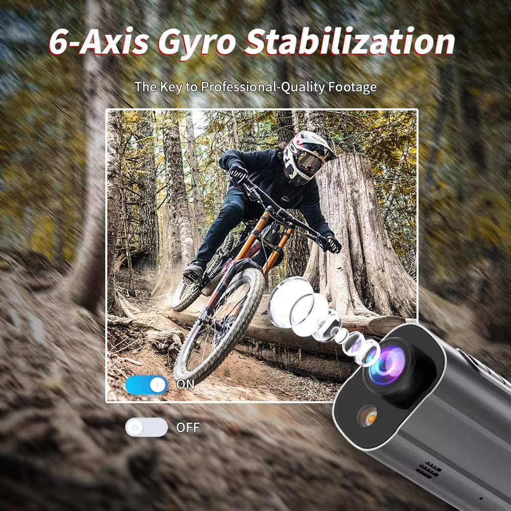 CyKamera v2 5K Bike Camera with EIS and LED Safety Light