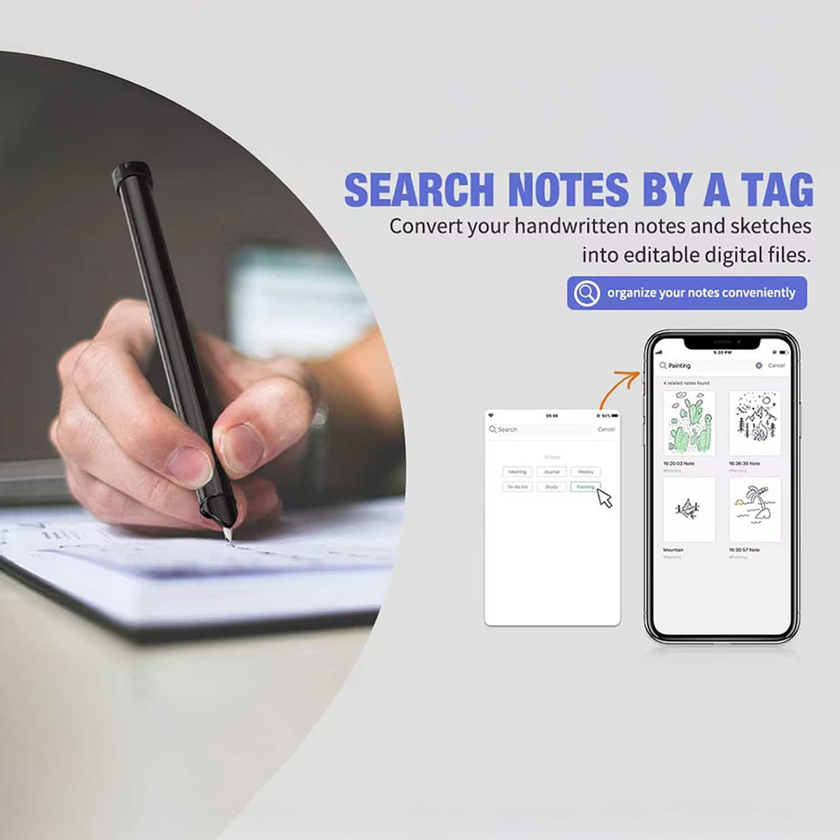 FastyNote Digital Notebook | Advanced OCR & Voice Sync Tablet