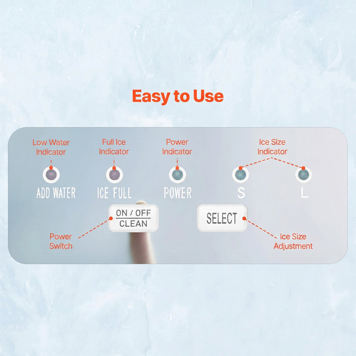 FrostalVy Portable Ice Maker Machine - 9 Cubes in 6 Mins