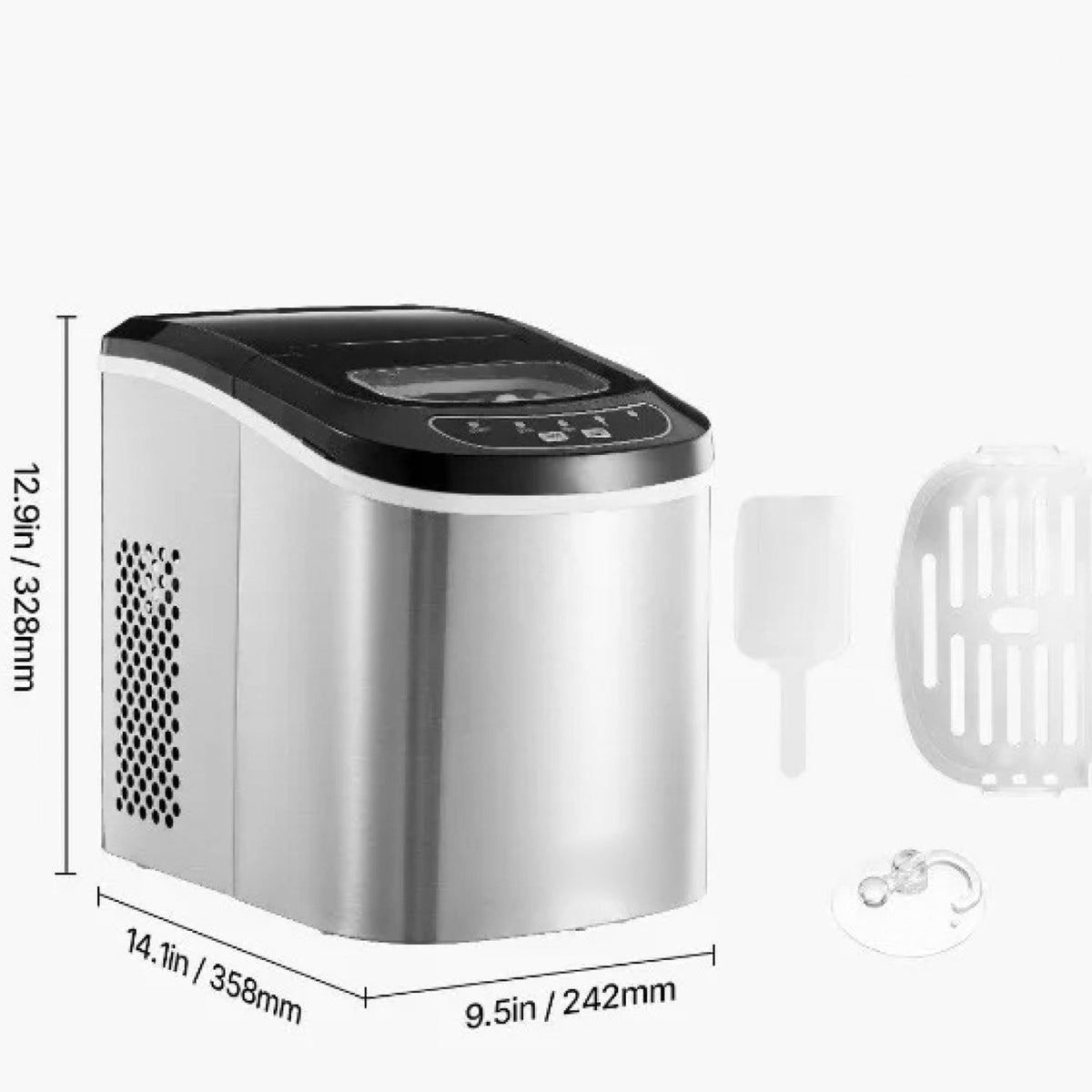 FrostalVy Portable Ice Maker Machine - 9 Cubes in 6 Mins
