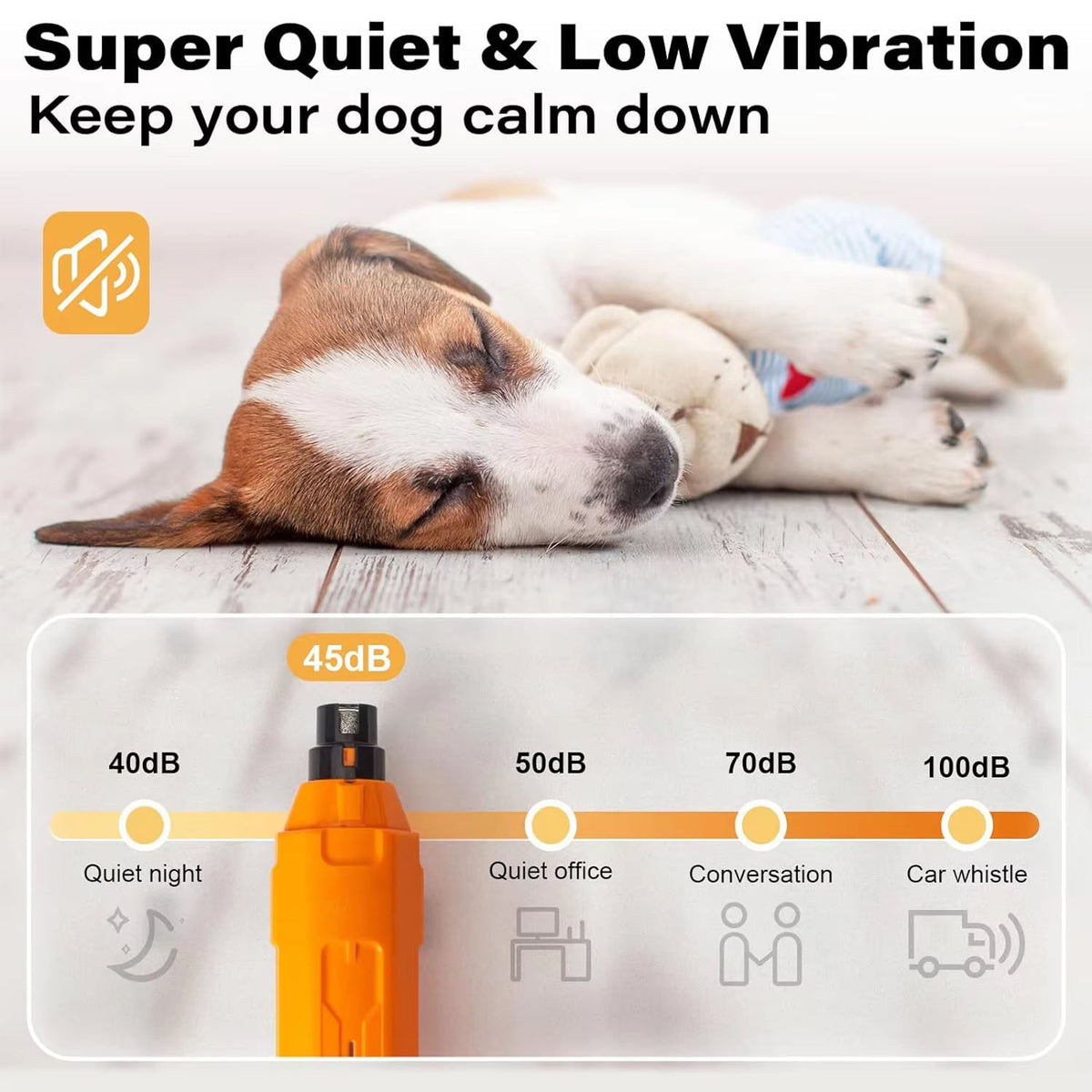 GrinPaw Quiet 6-Speed Pet Nail Grinder for Cats and Dogs