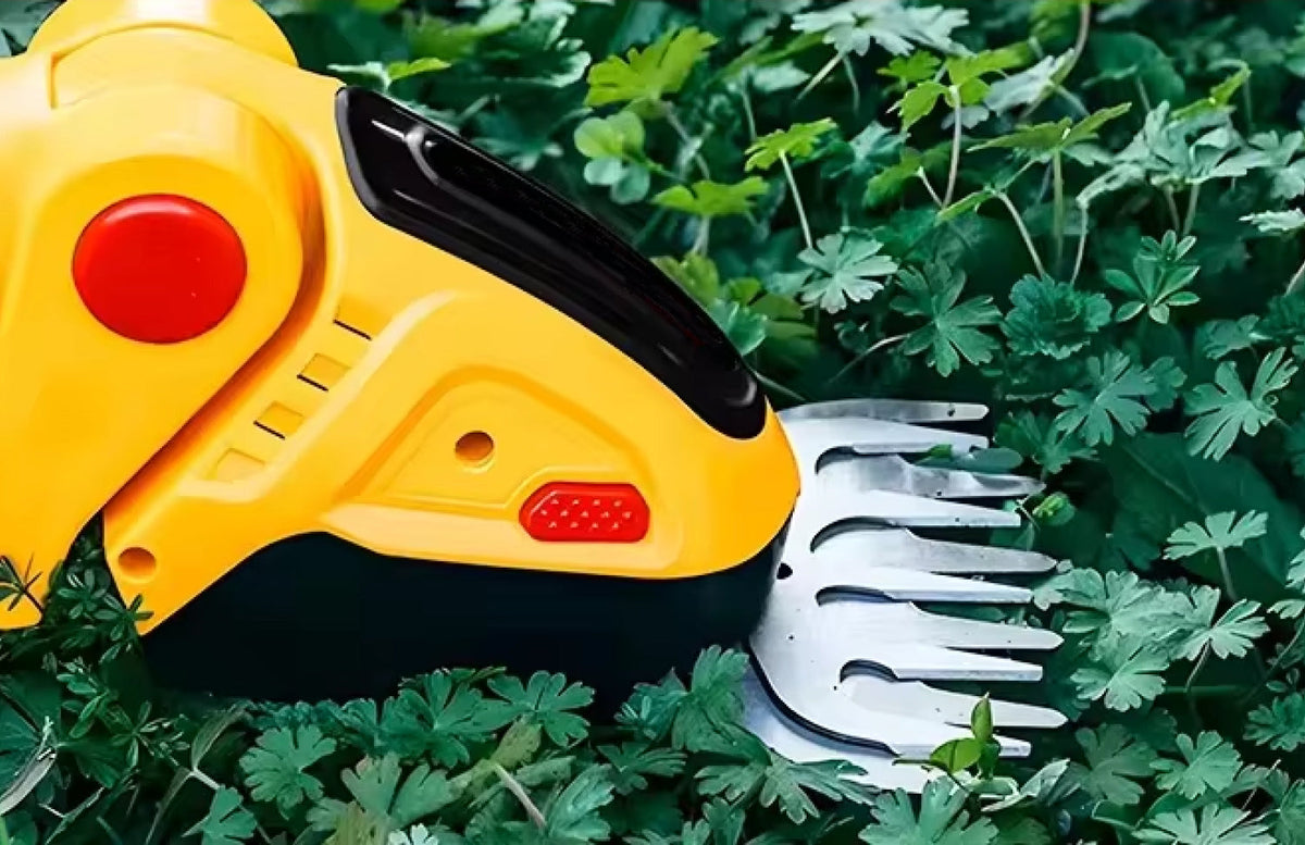 GrinWatt Cordless Electric Hedge Trimmer with 90° Adjustable Head