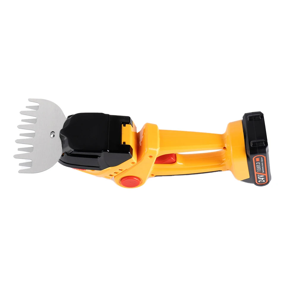 GrinWatt Cordless Electric Hedge Trimmer with 90° Adjustable Head