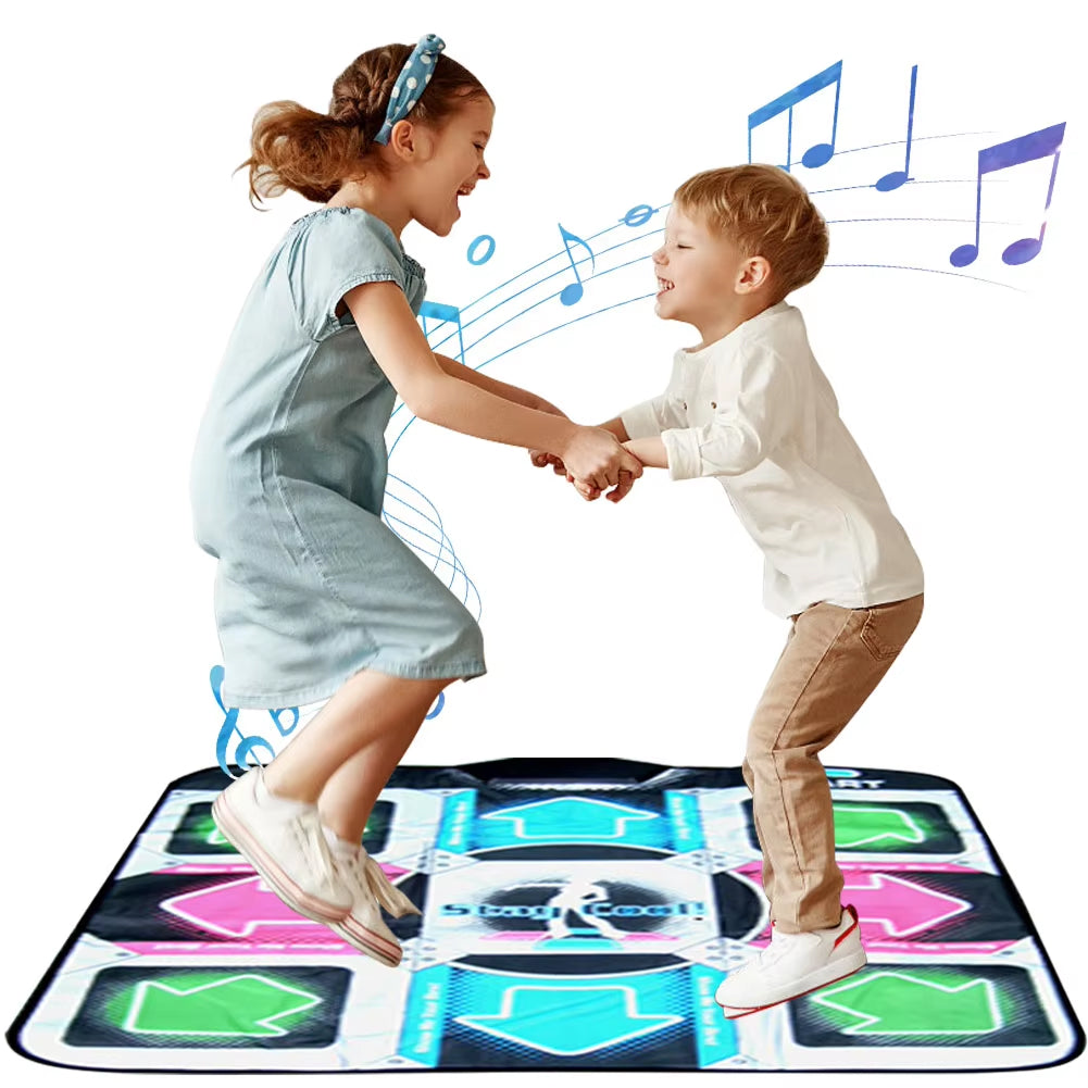 GroovyBit Kids Dance Mat | 63 Built-in Games & LED Guidance