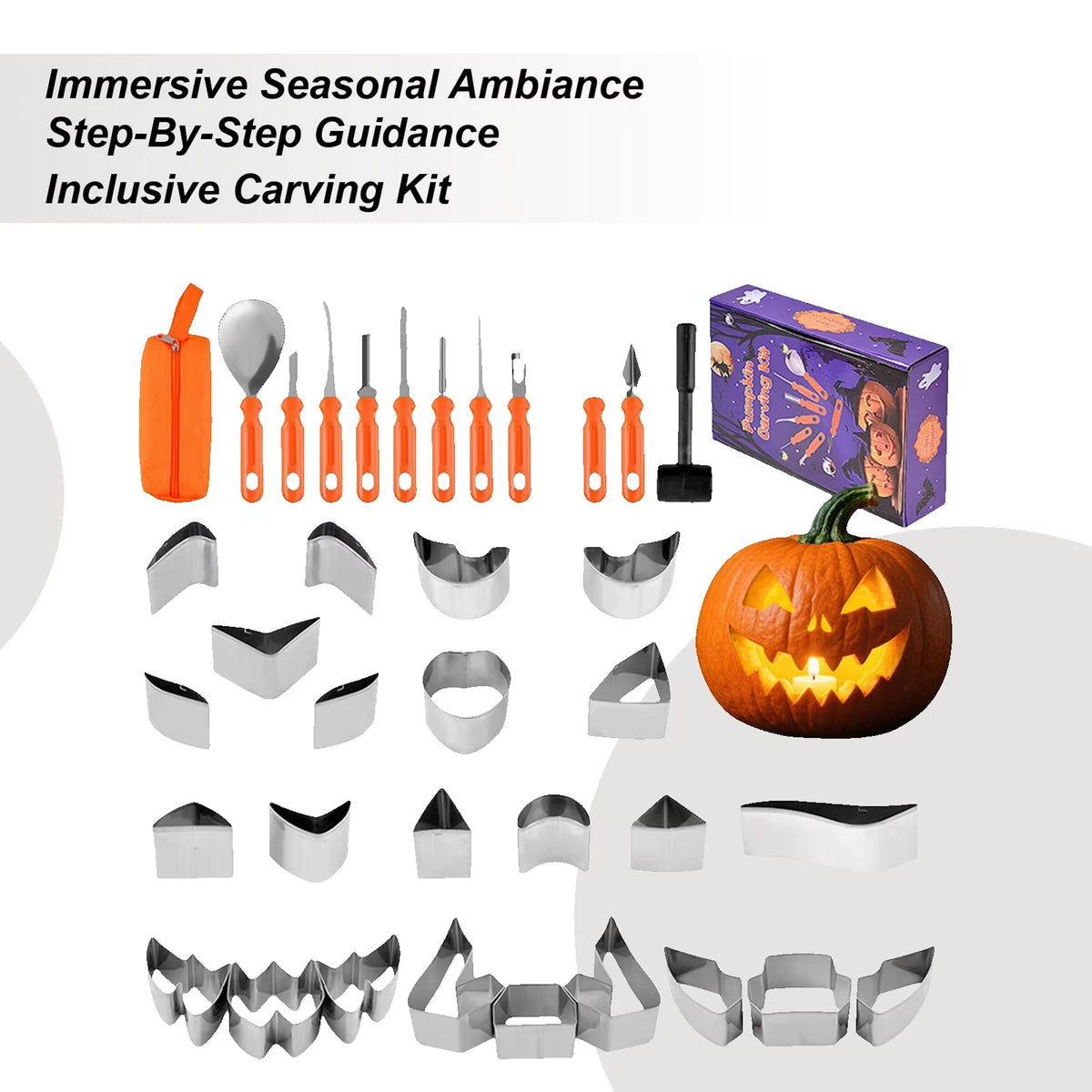 HaloCarve 37-Piece Deluxe Pumpkin Carving Kit UK