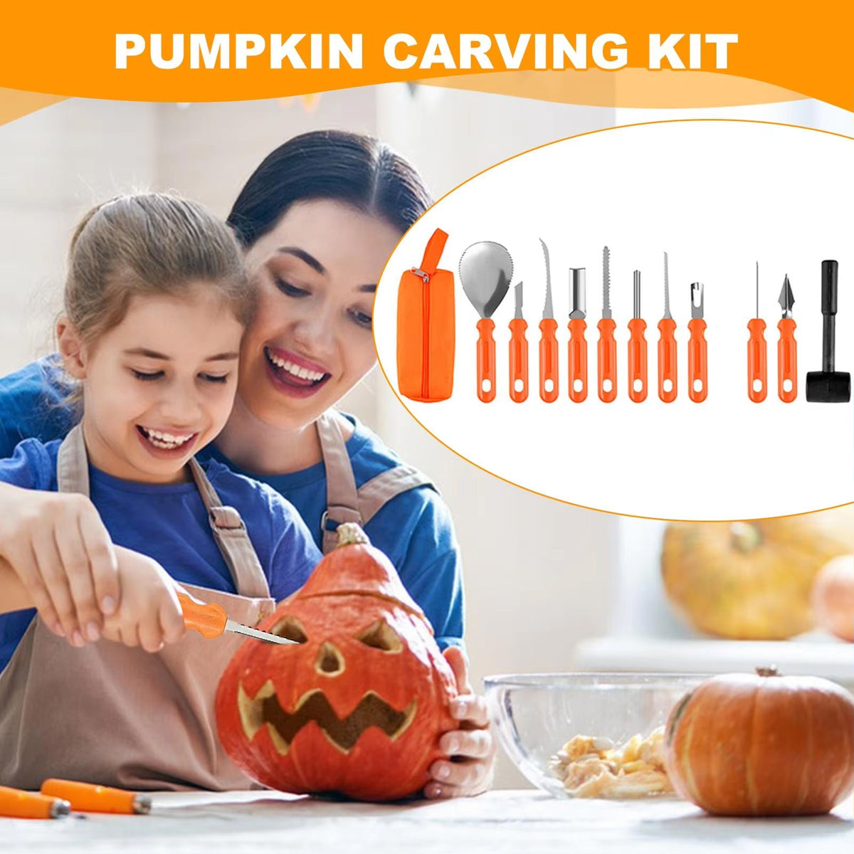 HaloCarve 37-Piece Deluxe Pumpkin Carving Kit UK