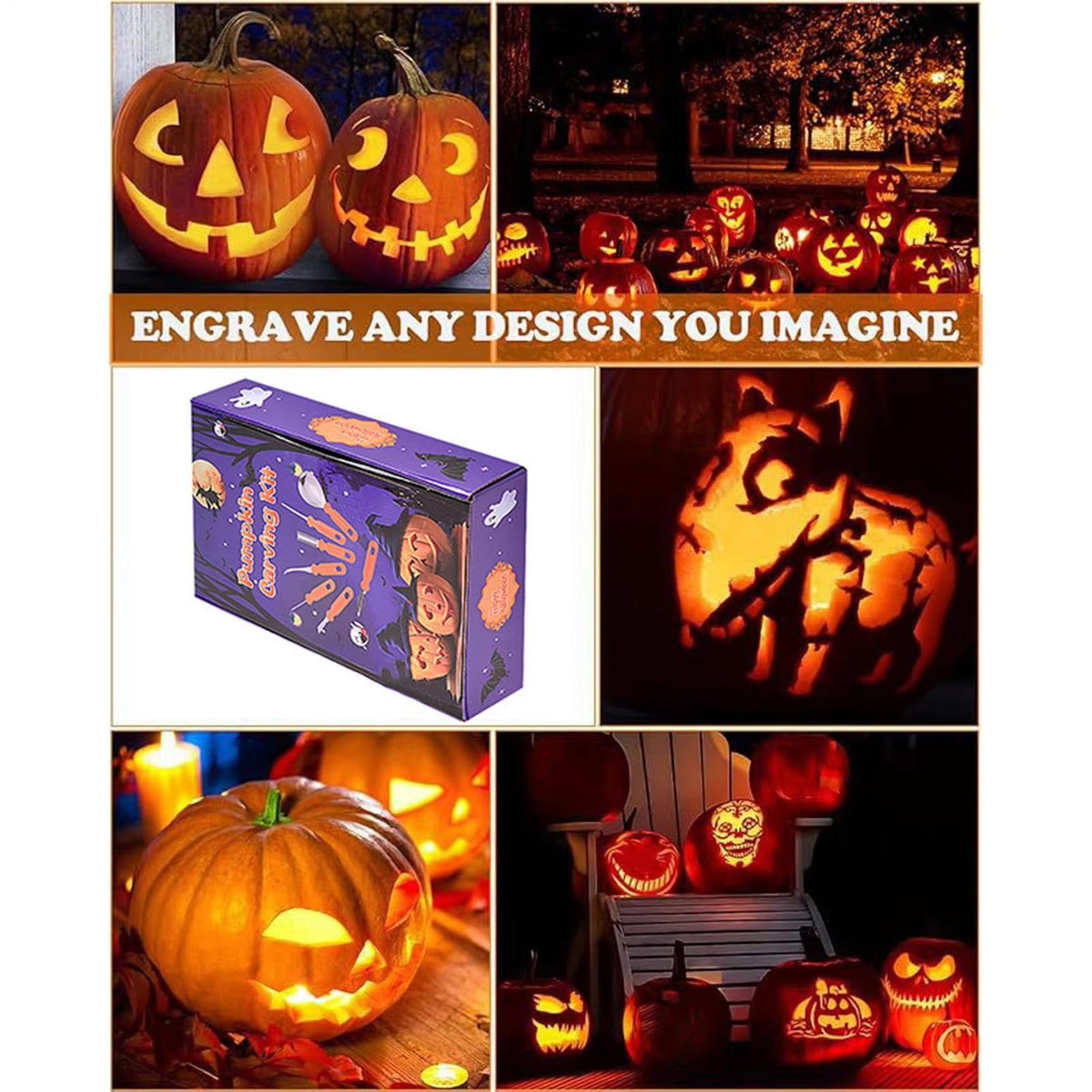 HaloCarve 37-Piece Deluxe Pumpkin Carving Kit UK