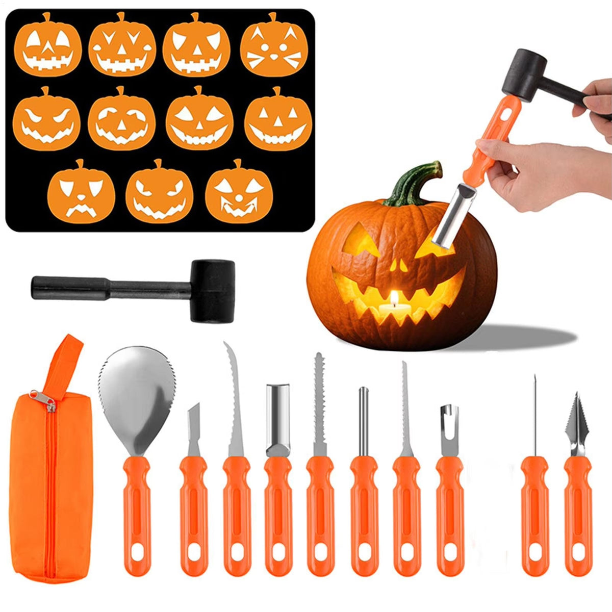 HaloCarve 37-Piece Deluxe Pumpkin Carving Kit UK
