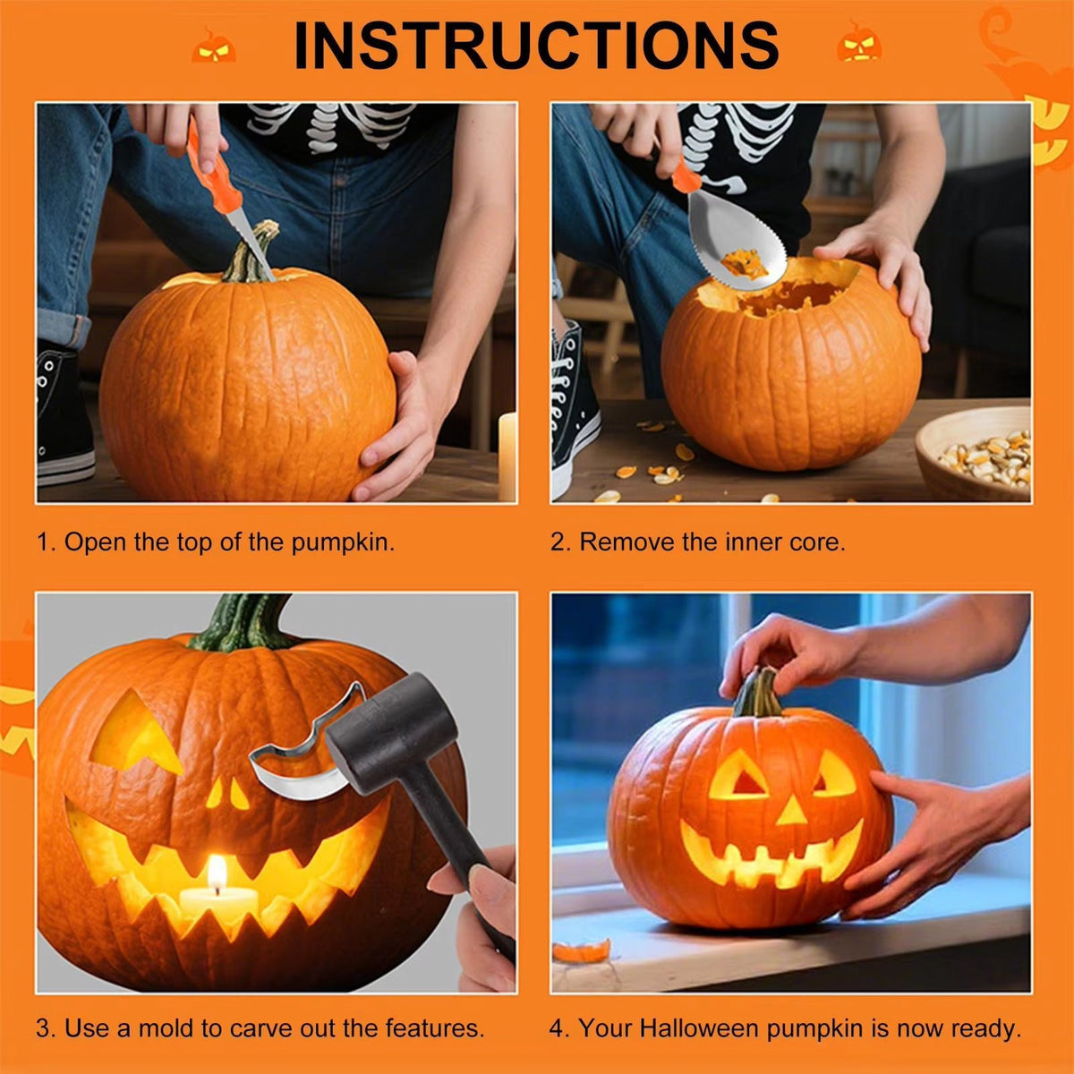 HaloCarve 37-Piece Deluxe Pumpkin Carving Kit UK