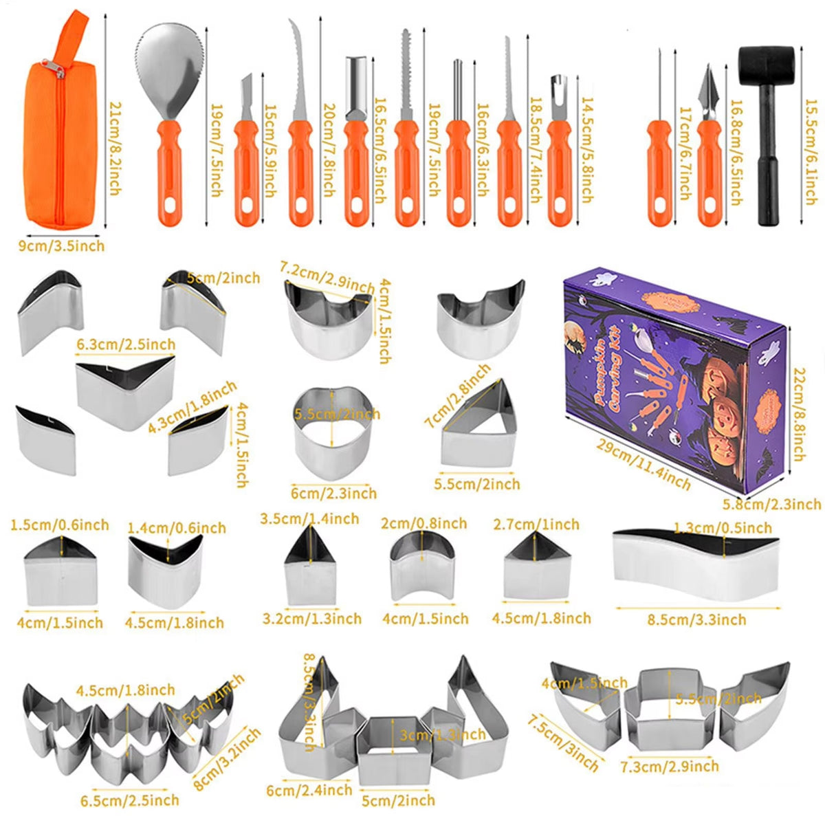 HaloCarve 37-Piece Deluxe Pumpkin Carving Kit UK