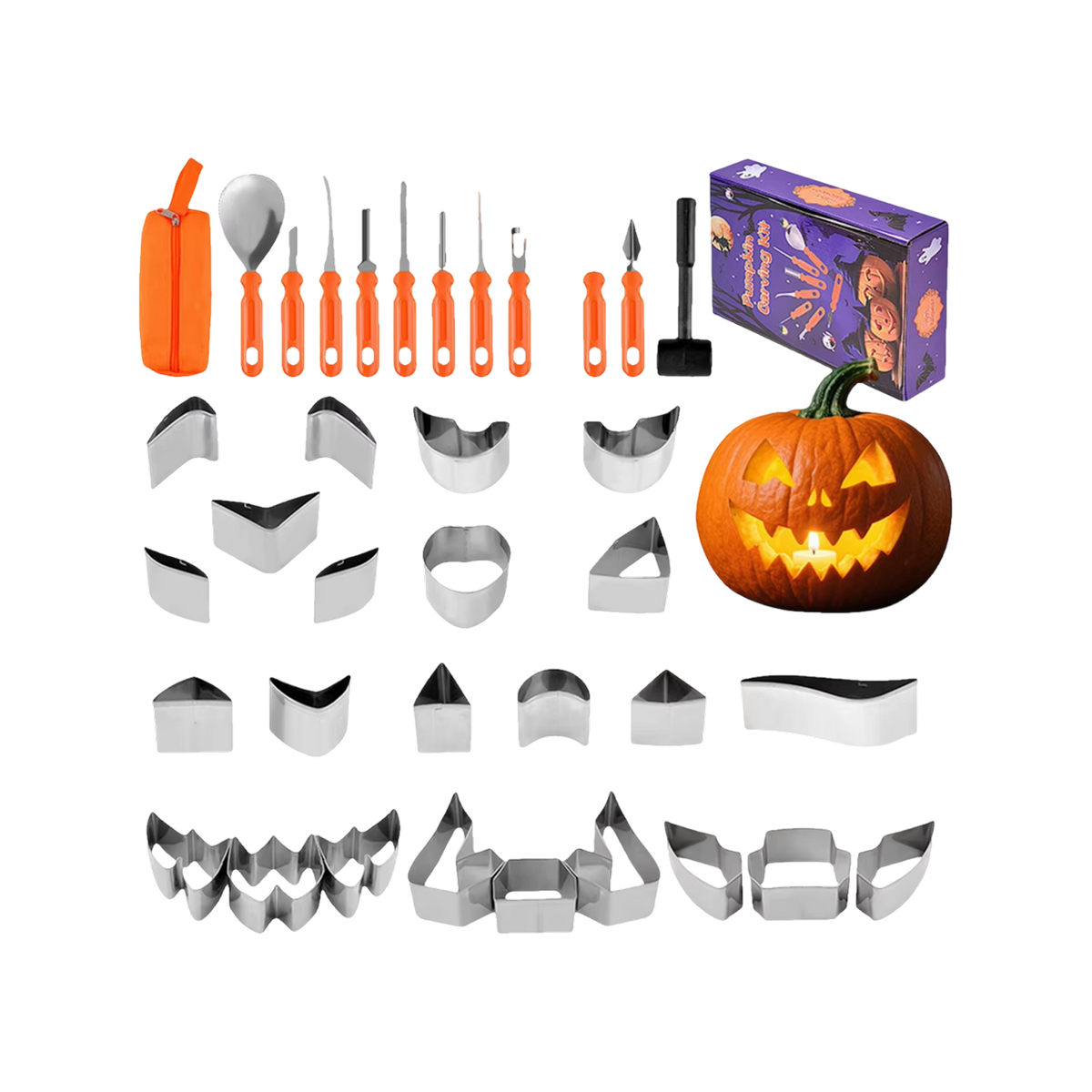 HaloCarve 37-Piece Deluxe Pumpkin Carving Kit UK