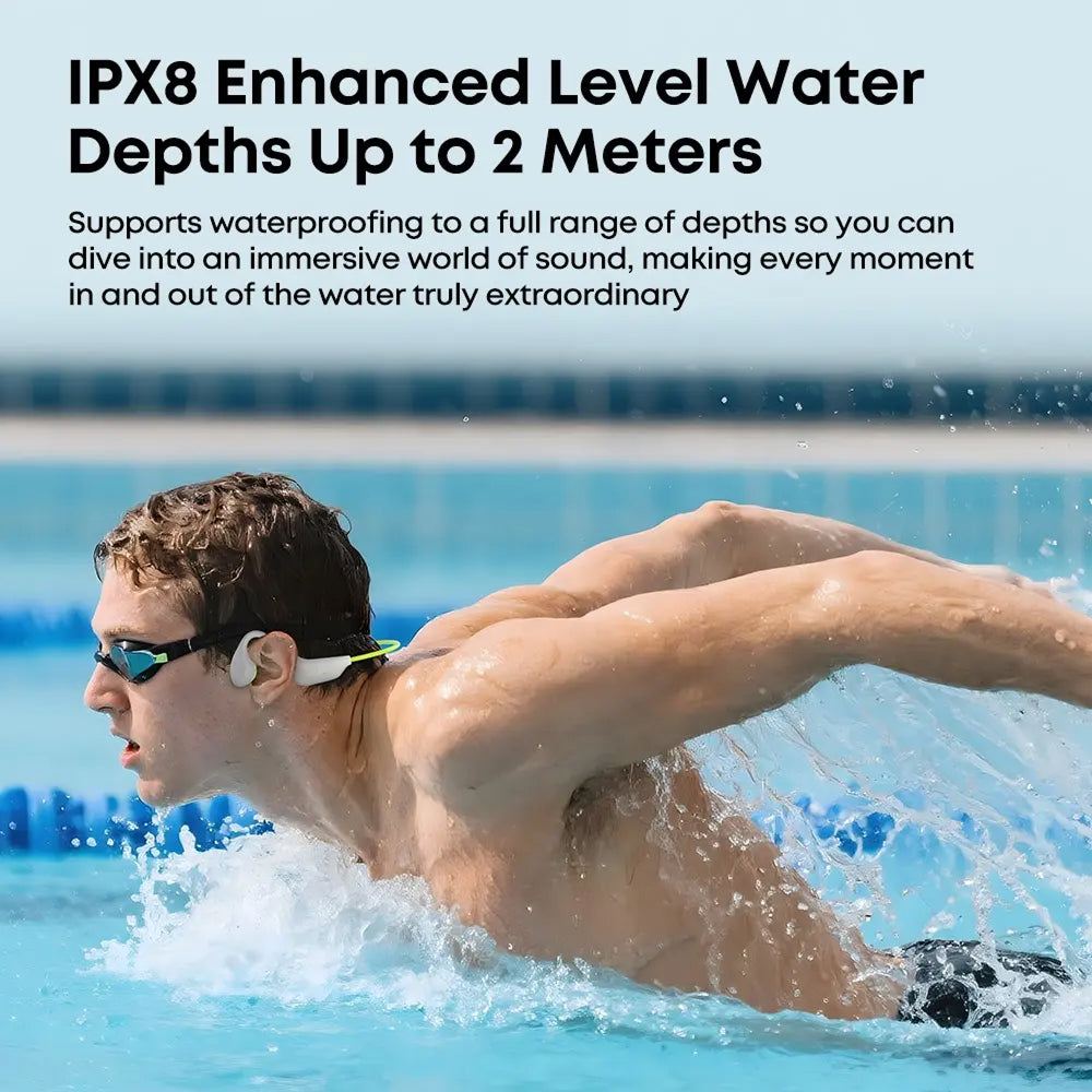 HeadyBud IPX8 Waterproof Bone Conduction Swimming Headphones UK
