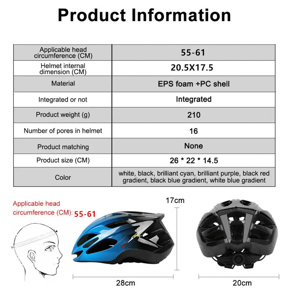 HexyHelm Ultralight Bike Helmet with 16 Vents