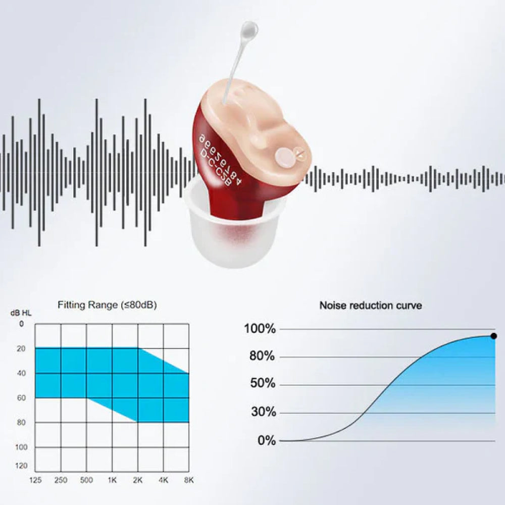 Hexysts Bluetooth Hearing Aids with 48h Battery and Noise Reduction