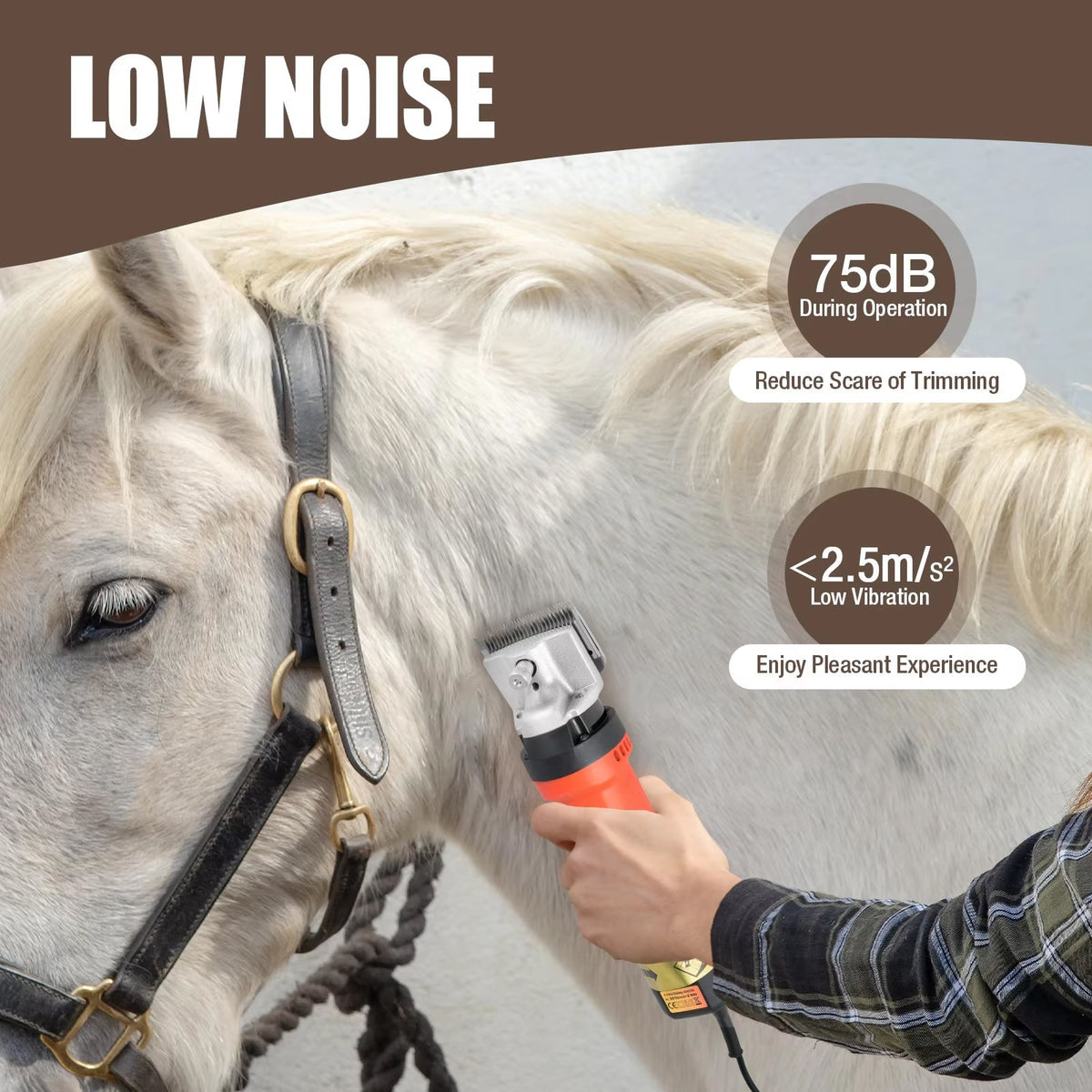 HorsyTrim Professional 350W Horse Clippers for Thick Coats
