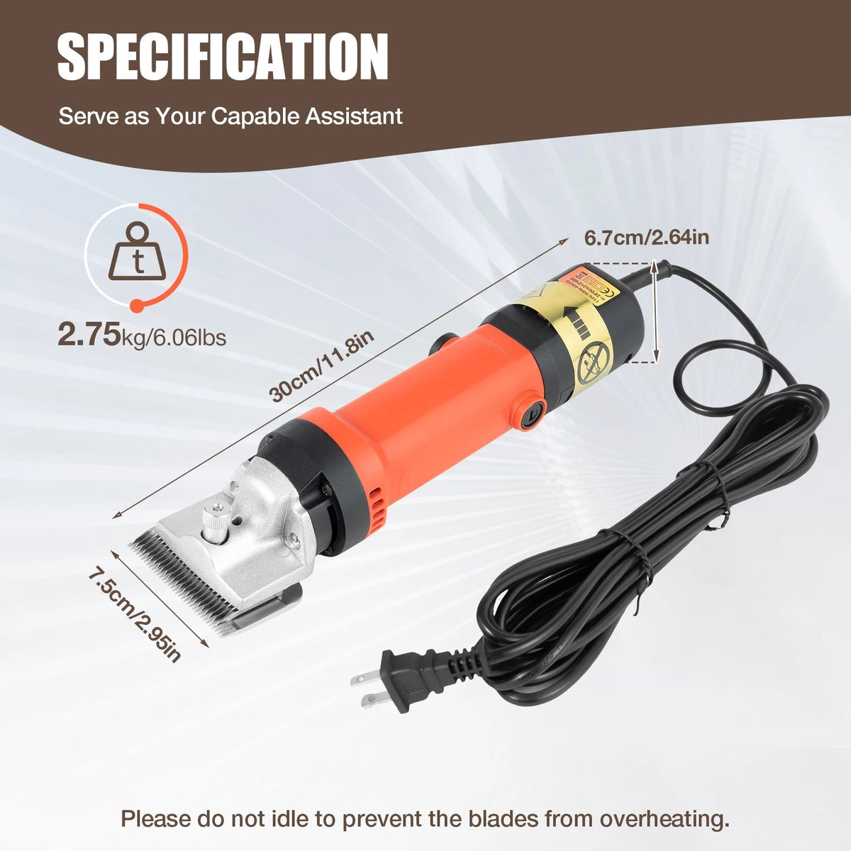 HorsyTrim Professional 350W Horse Clippers for Thick Coats