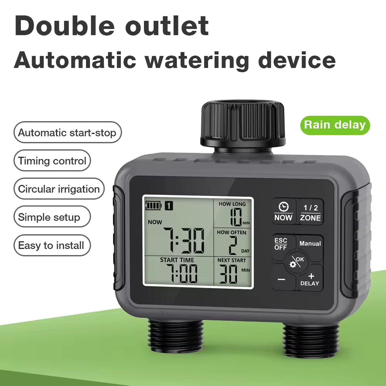HortiSprit Dual-Zone Smart Water Timer for UK Gardens