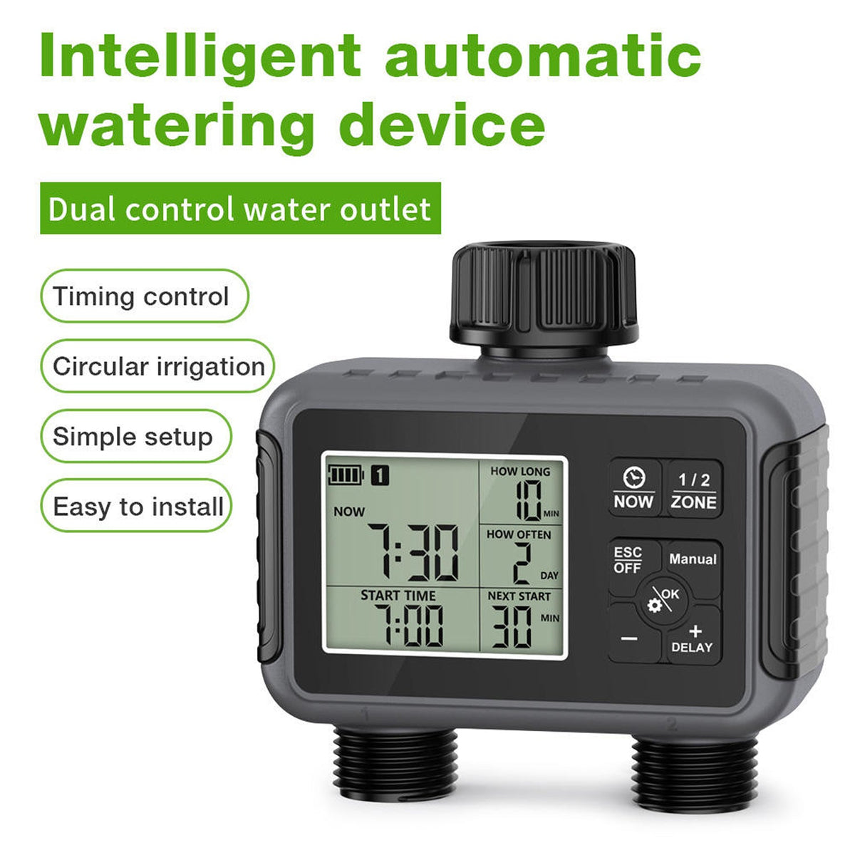 HortiSprit Dual-Zone Smart Water Timer for UK Gardens