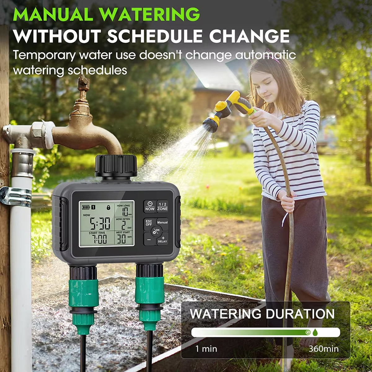 HortiSprit Dual-Zone Smart Water Timer for UK Gardens