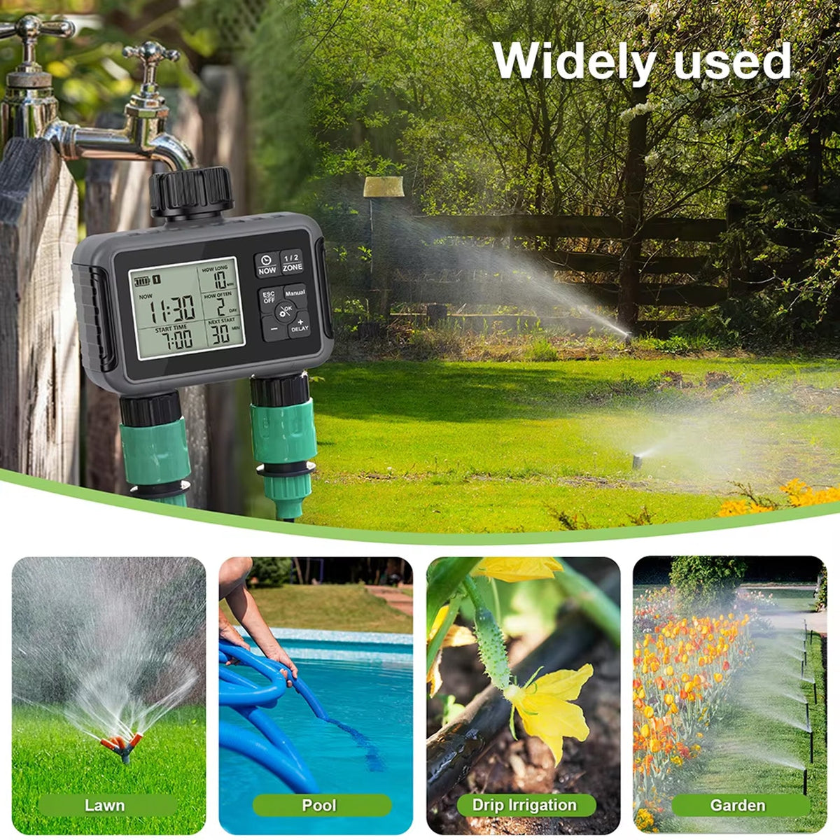 HortiSprit Dual-Zone Smart Water Timer for UK Gardens