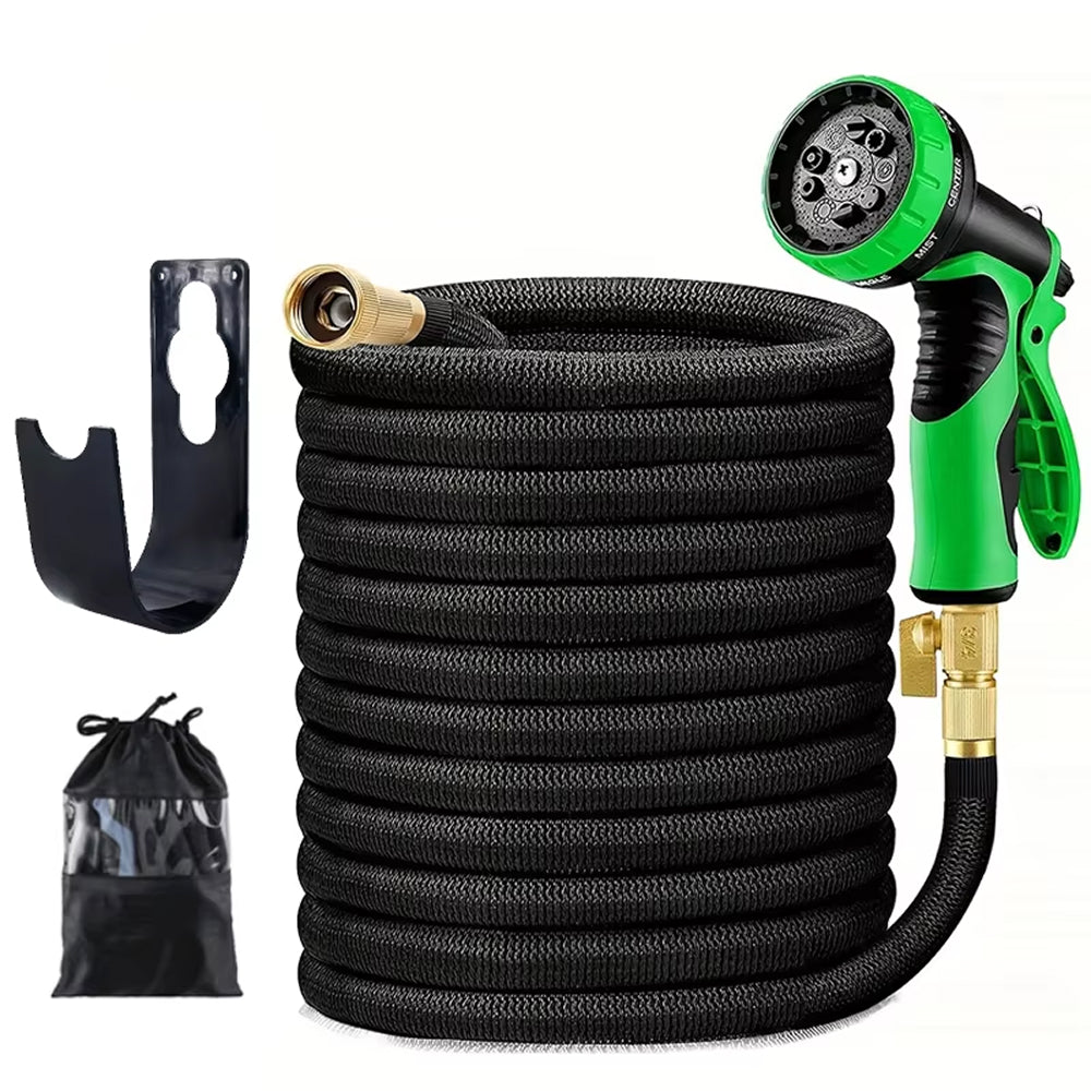 Hoxerilly Expandable Garden Hose with 8-Pattern Spray Nozzle